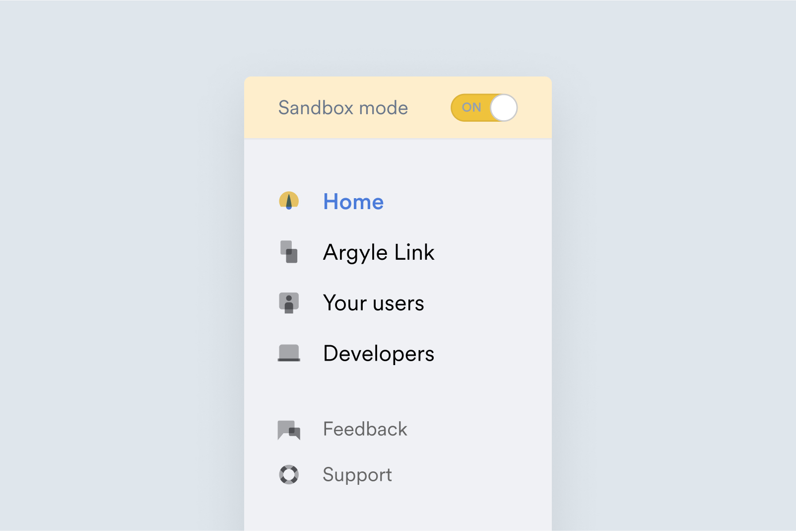 Toggle Sandbox mode