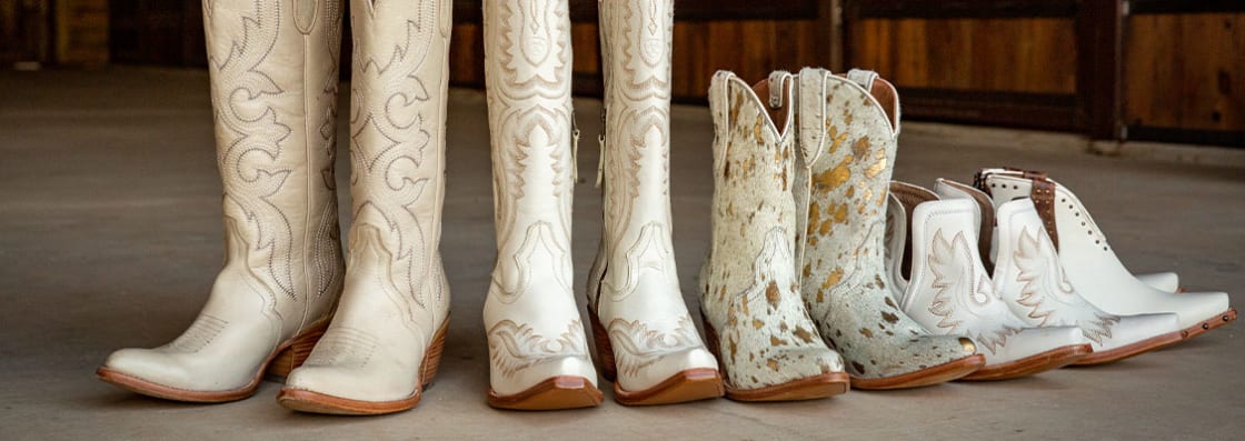 White knee high cowboy boots hot sale