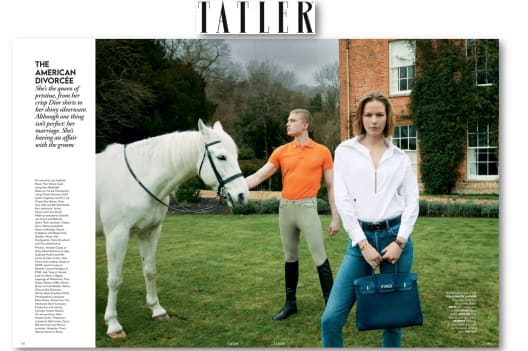 A page of a Tatler article featuring Ariat riding boots.