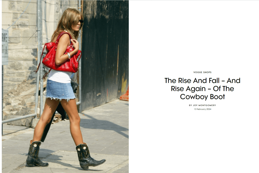 The Rise and Fall - and Rise again of the Cowboy Boot