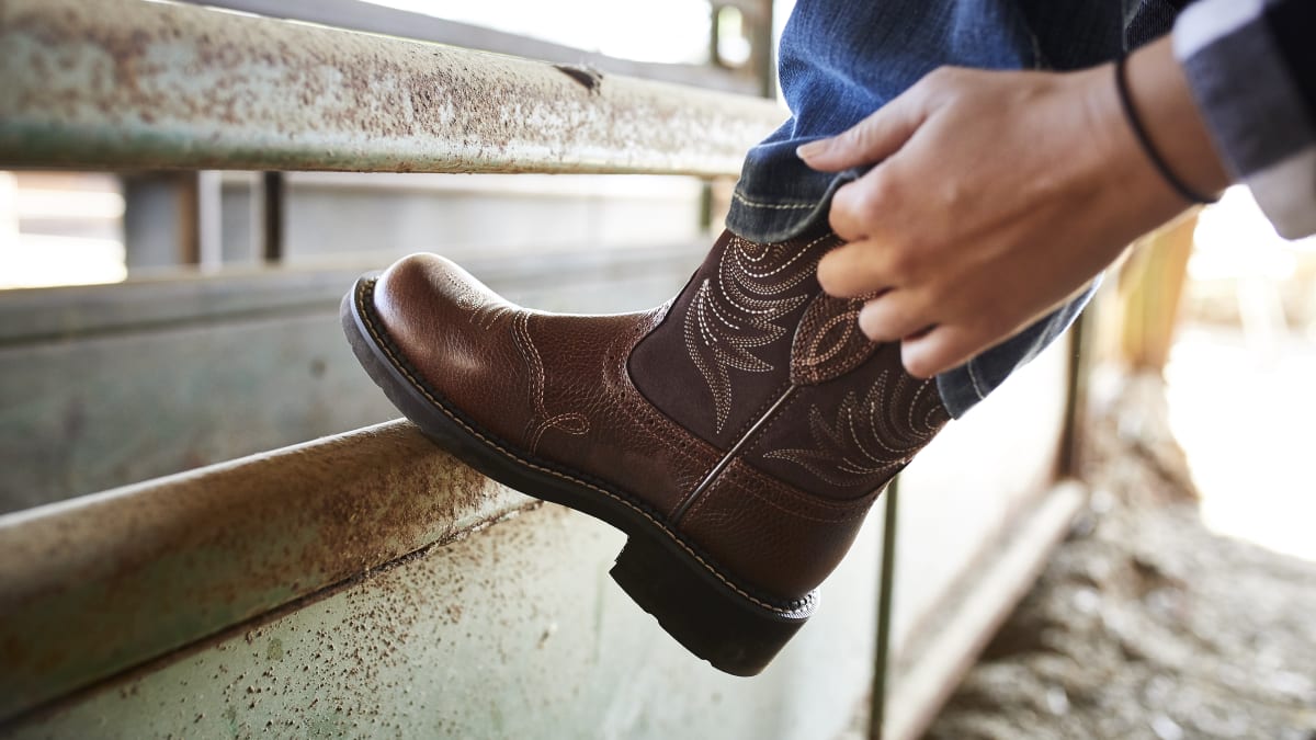 The Boot Girdle is a compression strap for the shaft of cowboy boots