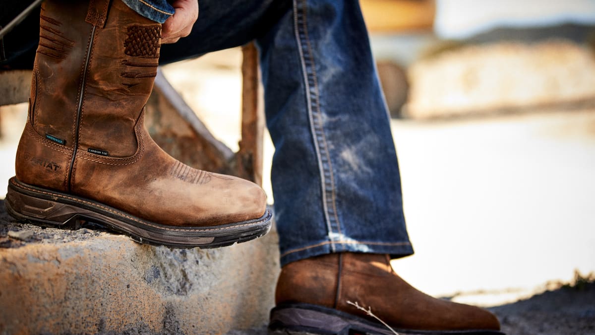 Cushioned work boots outlet