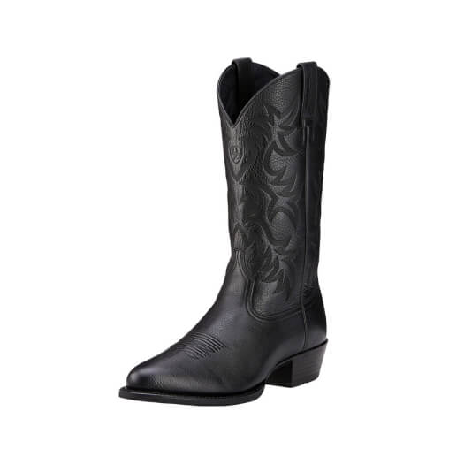 Women's Black Leather Boots With Black Shaft – Texas Boot Ranch