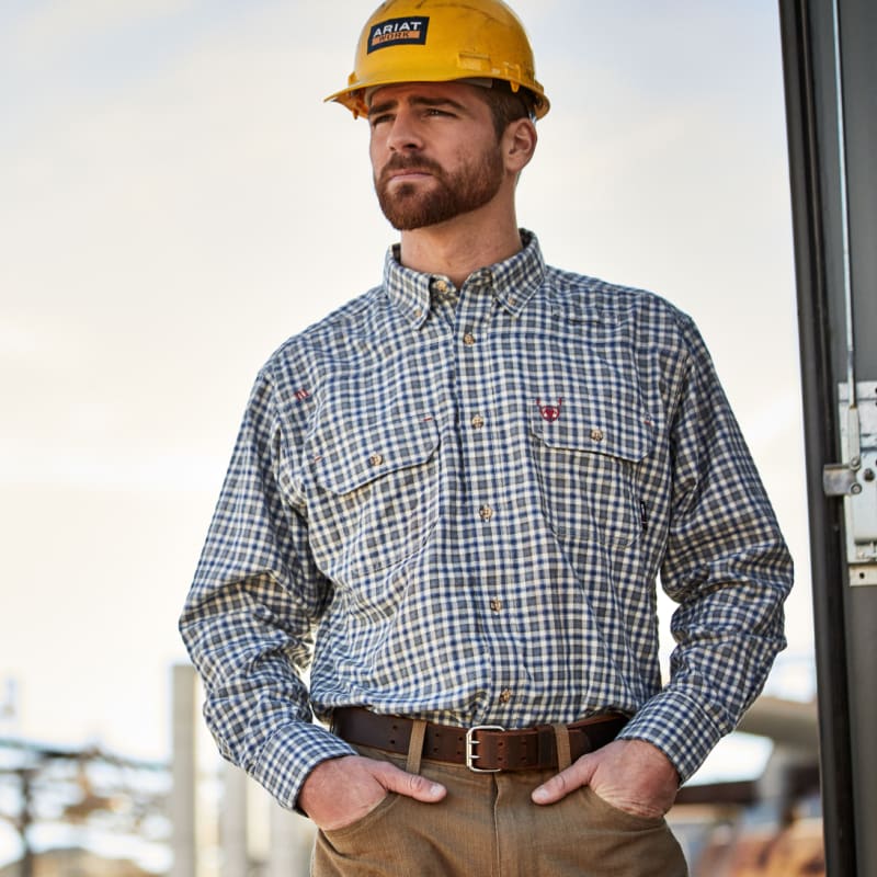 man in tan workshirt