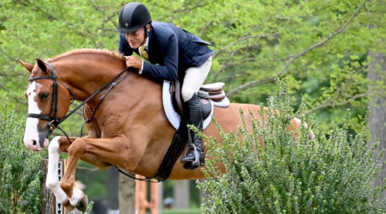 John French hunting and jumping