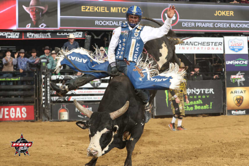 PBR ezekiel mitchell riding bull