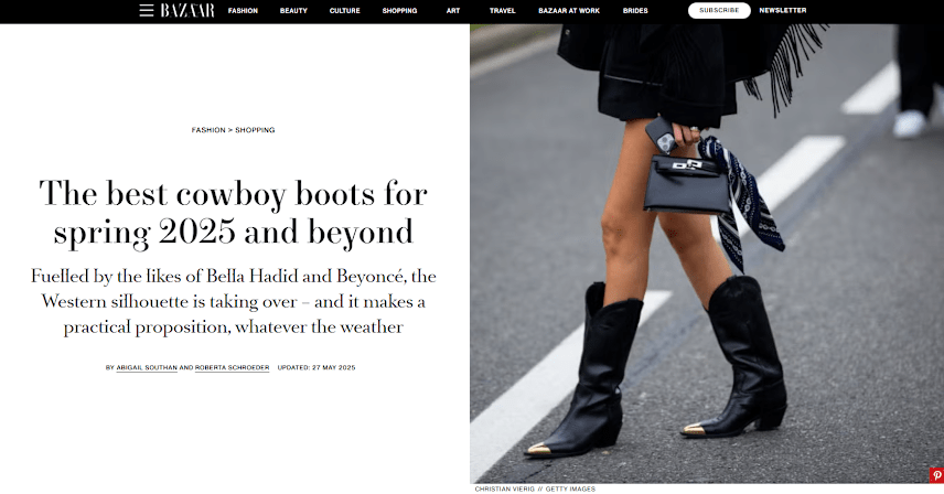 Cowboy boots are here to stay