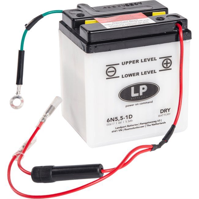 LP battery w acidpck 6N5,5-1D