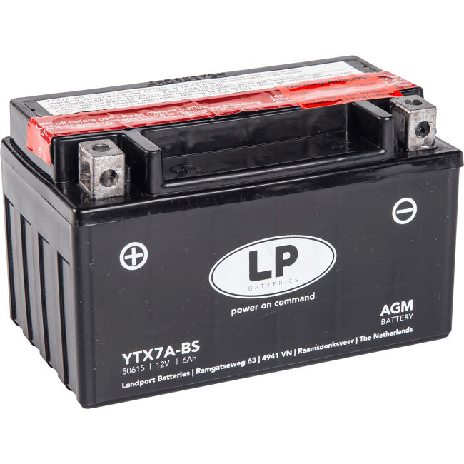 LP battery w acidpck YTX7A-BS AGM
