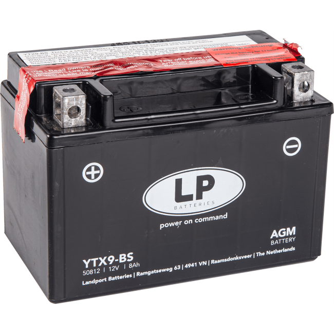 LP battery w acidpck YTX9-BS  AGM
