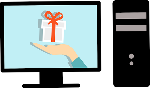 gift in a computer banner