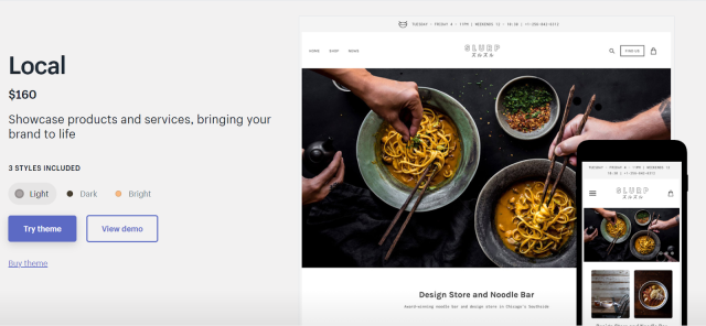 Shopify Local theme example image