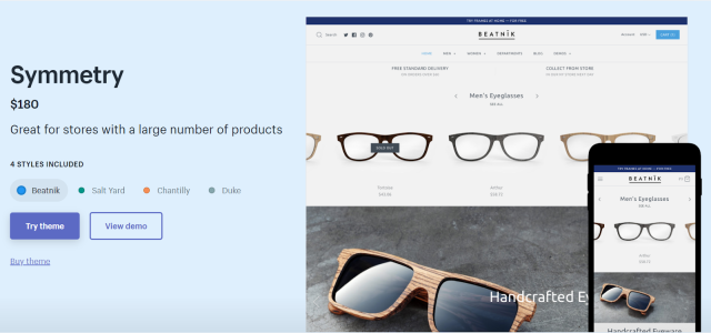 Shopify Symmetry theme example image