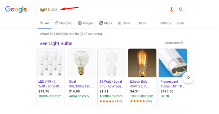 google shopping ads