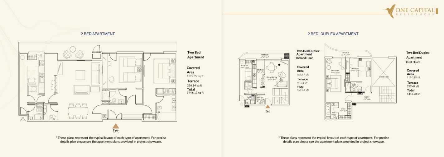 one capital residence layout 3