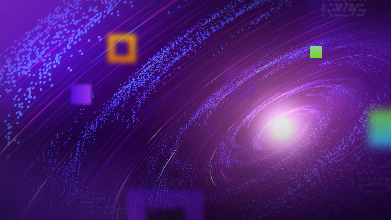 universe swirl glowing dots
