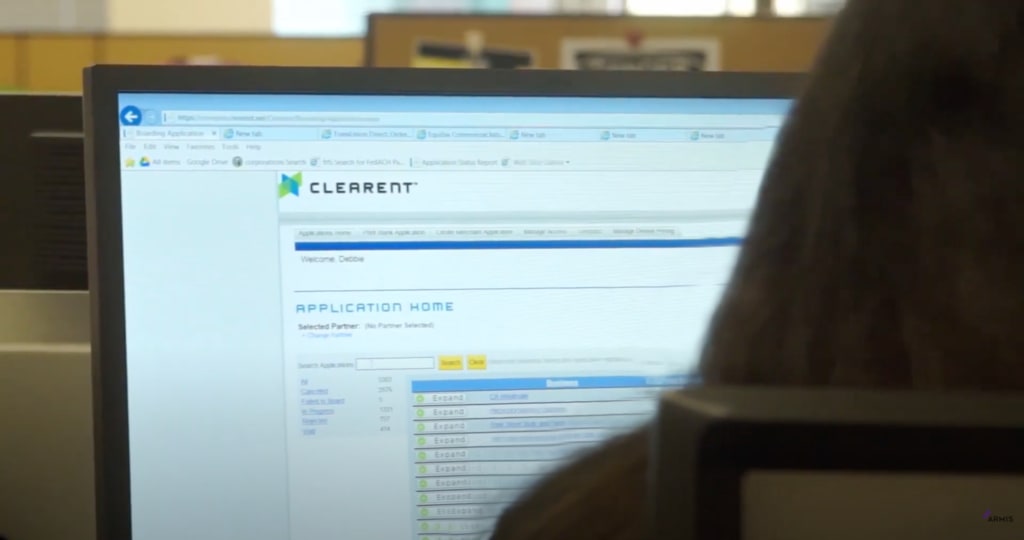 Clearent screen