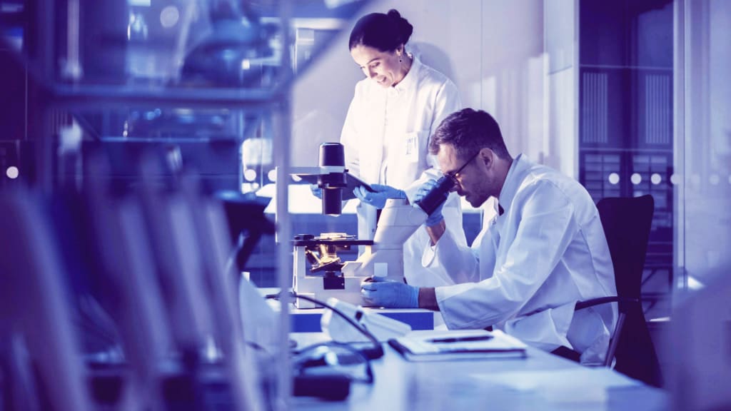 medical researchers in a hospital lab