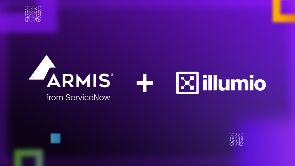 Armis and Illumio logos on a branded background