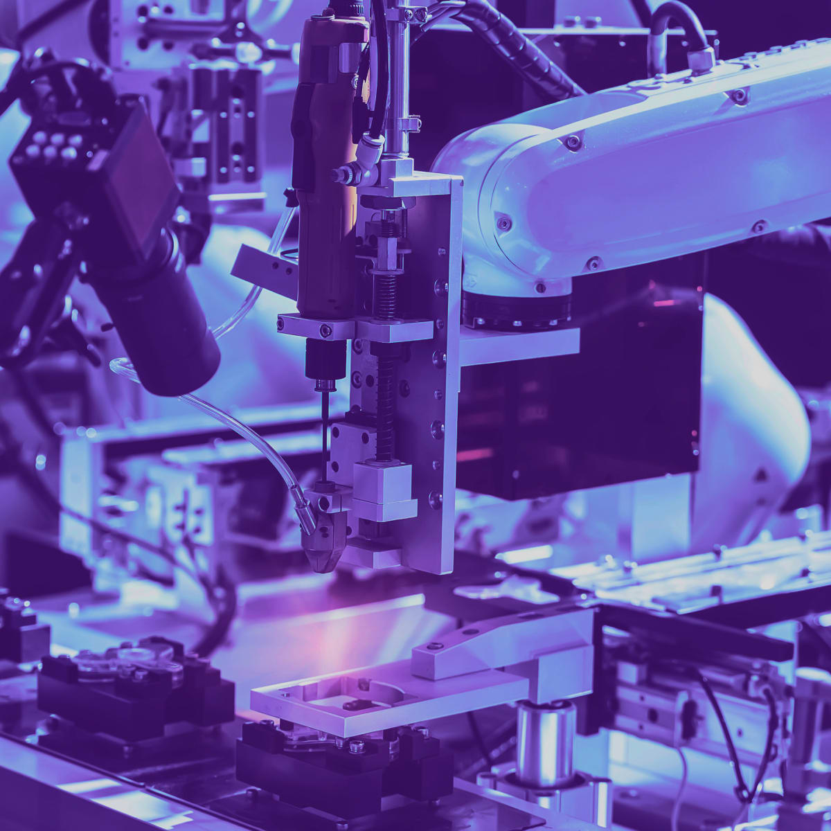 manufacturing plant robot drill machine tool