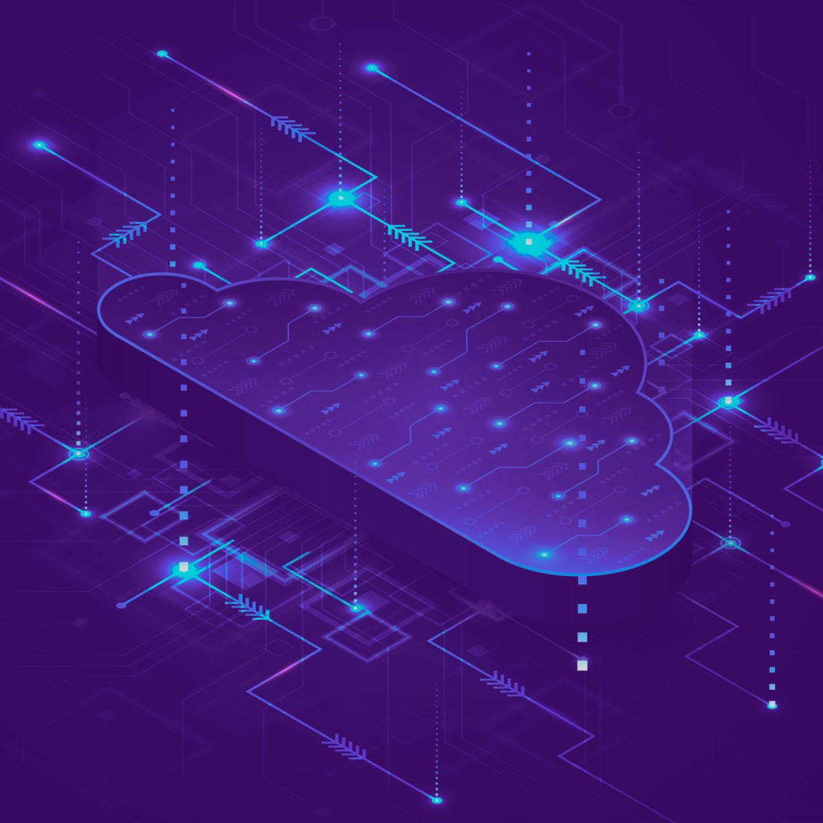 Cloud computing technology concept
