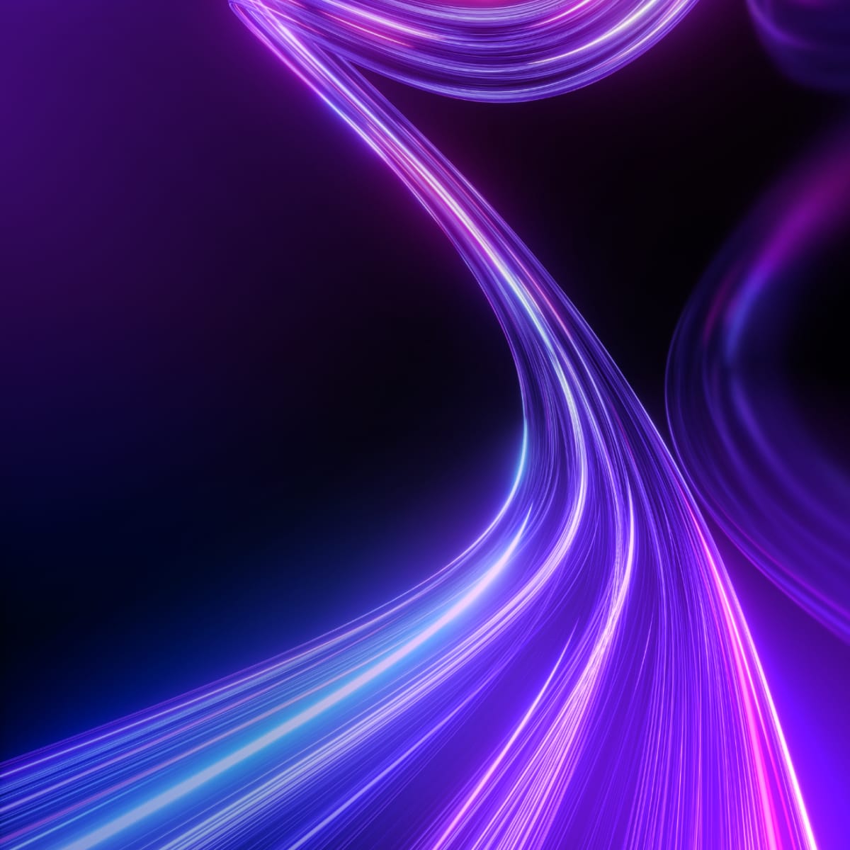 3d curvy glowing light stream