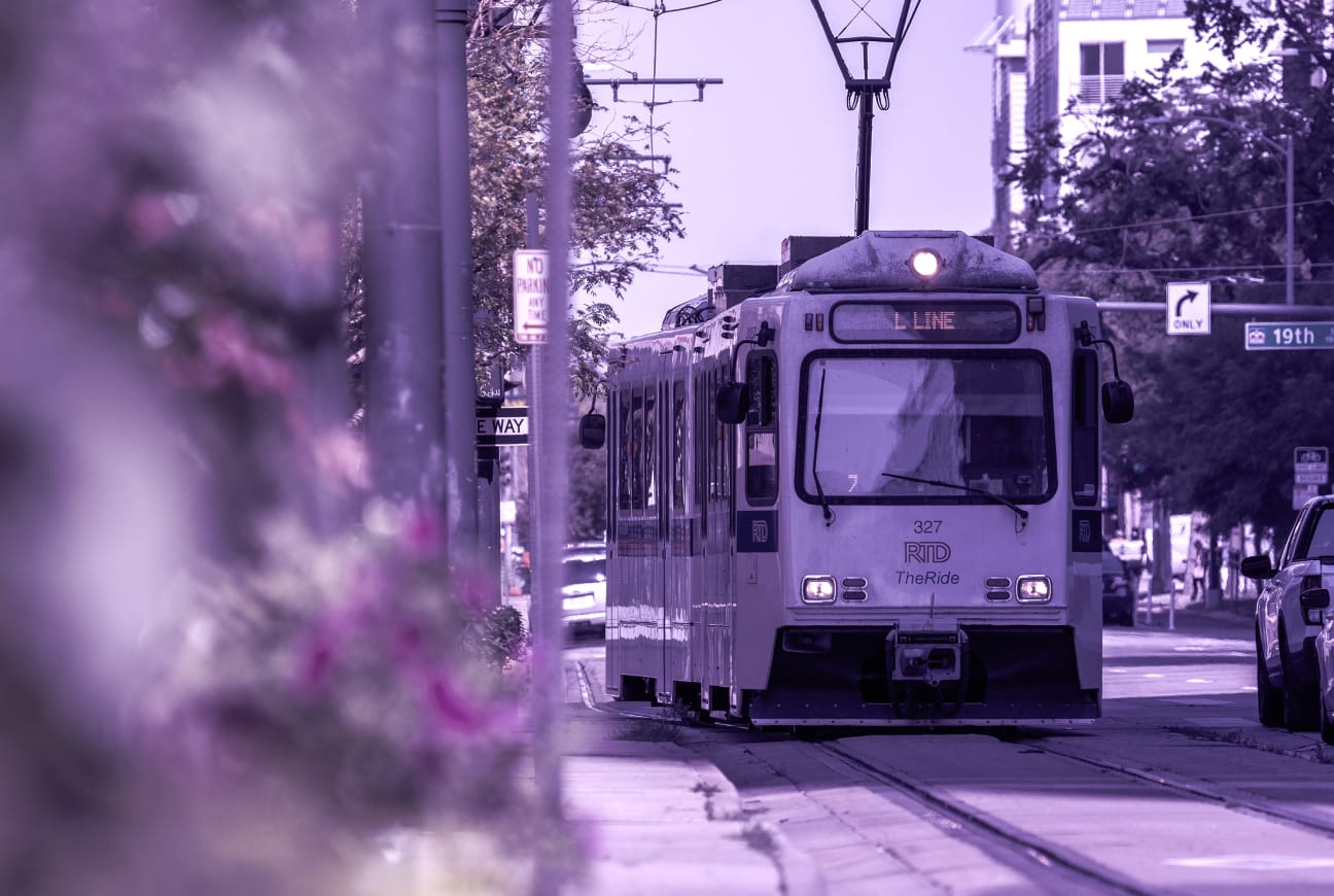 tram on Denver street