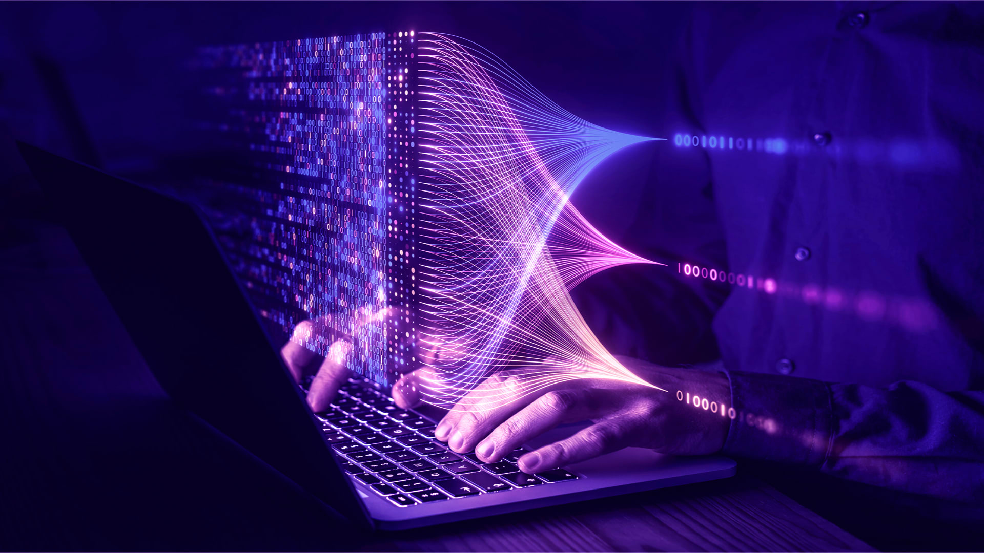data sorting process on laptop