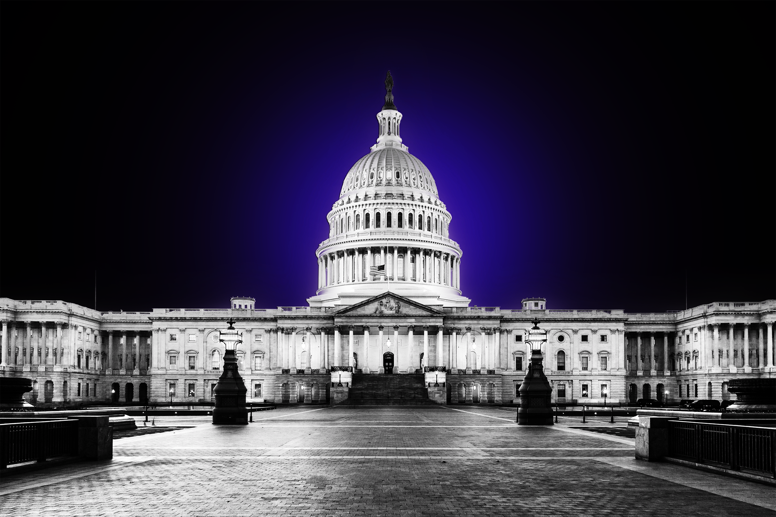 United States Capitol Building at sunset