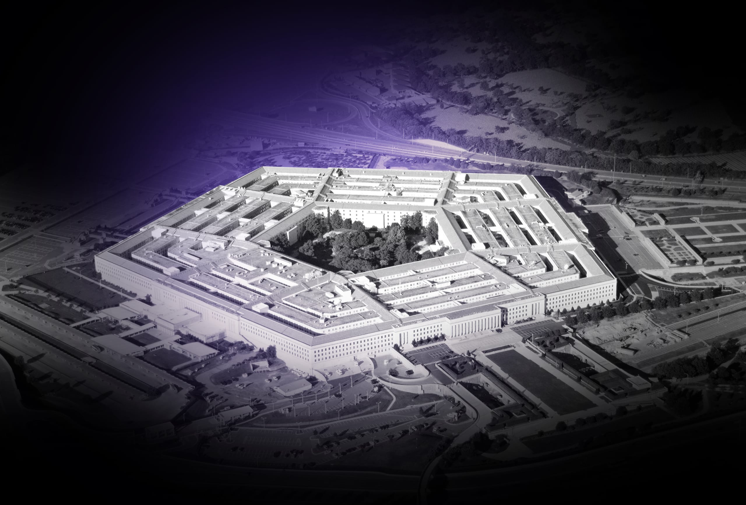 US Pentagon building aerial view