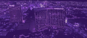 graded image of mandalay bay hotel in las vegas