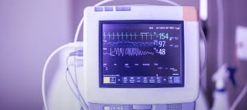 Medical vital signs monitor instrument in a hospital