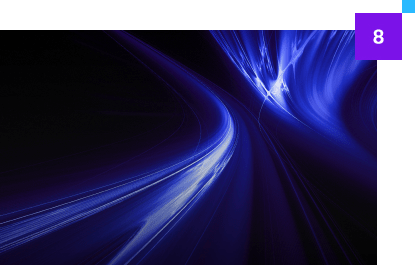 blue light steaks background with number 8 in corner