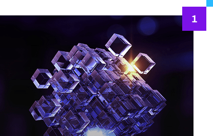 3d cube breaking into many cubes with number in corner