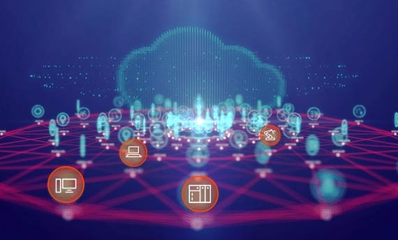Cloud computing technology and internet of Things concept