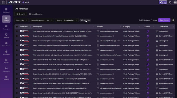 Armis Centrix™ for Application Security screenshot