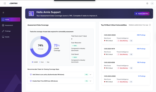 Armis Centrix™ for Vulnerability Management Detection and Response screenshot