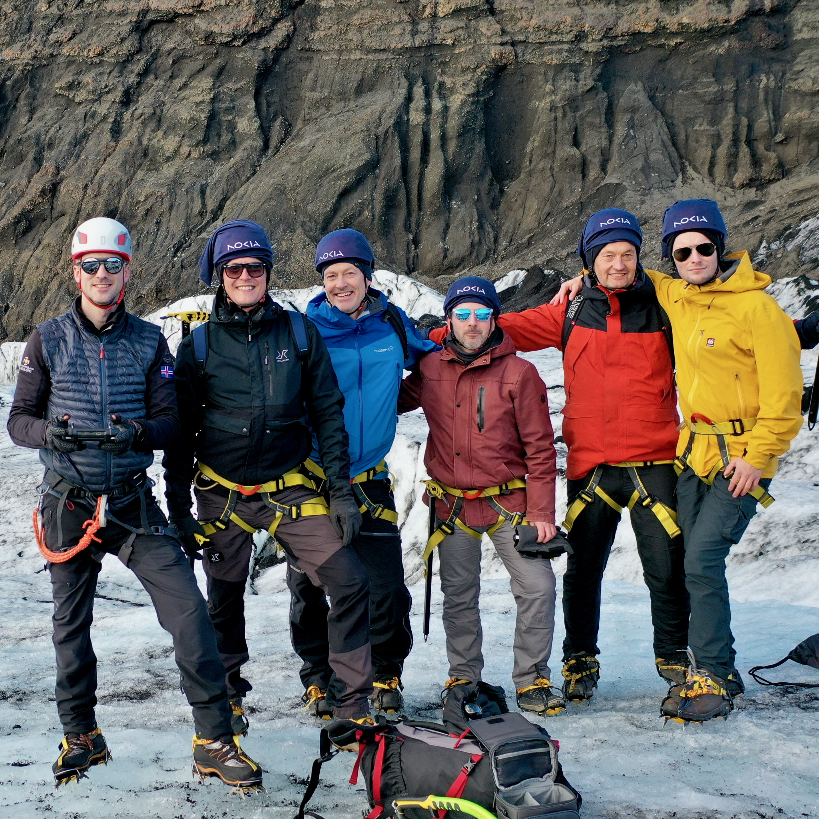 Privately arranged glacier outing in Iceland with a team from Nokia