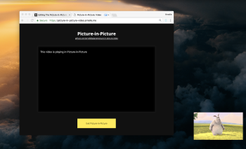 The Picture-in-Picture API