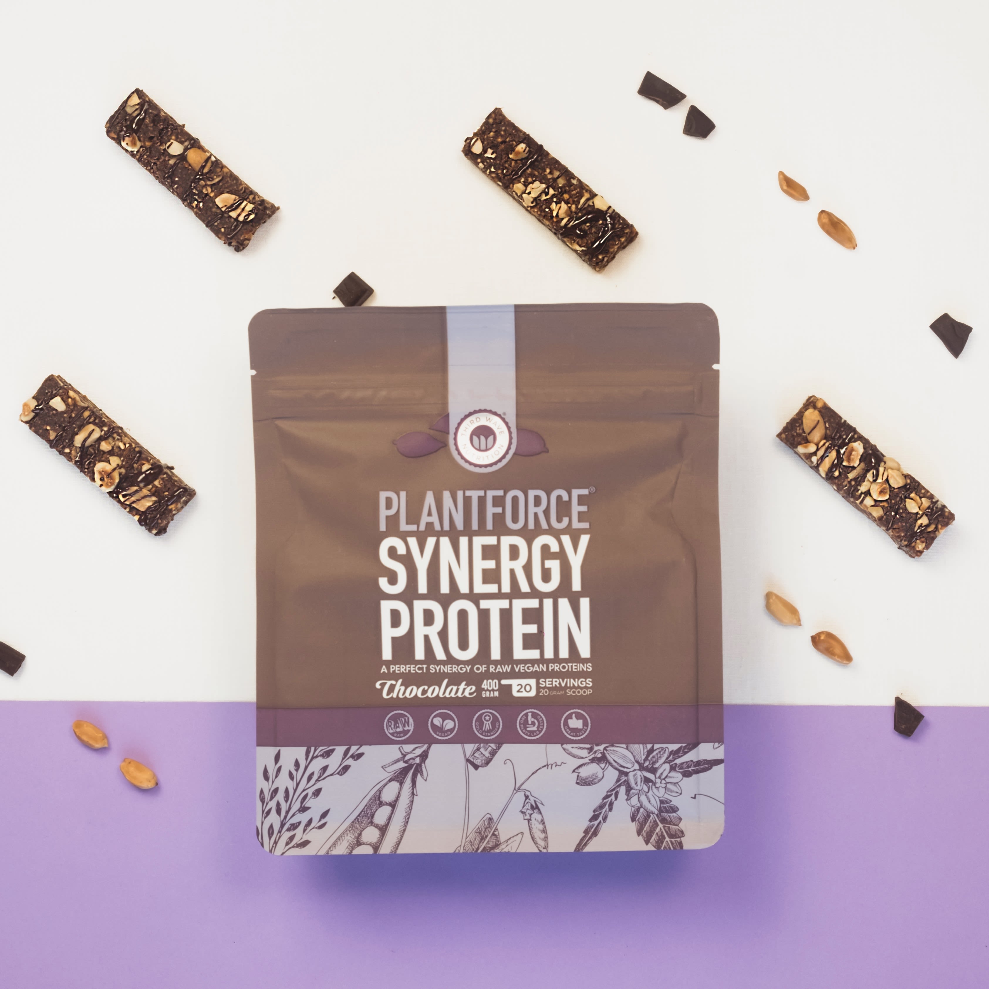 Proteinbarer med Plantforce