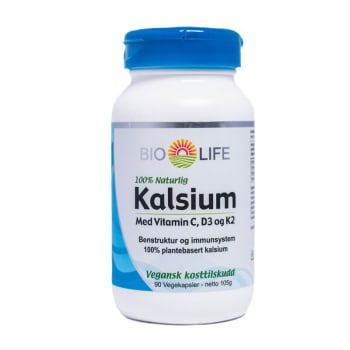 Bio Life Kalsium C+D3+K2 90 Kapsler