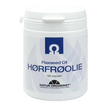 Hørfrøolie linfrøolje 500mg 180 kapsler