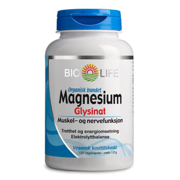 Bio Life Magnesium Glysinat 120 kapsler