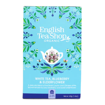 White Tea, Blueberry & Elder Flower økologisk 20 teposer