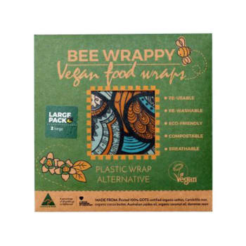 Bee Wrappy, vegansk voksark, Large 2-pakk