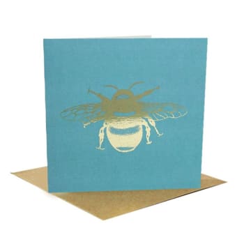 Beefayre kort med konvolutt, petroleumsblå