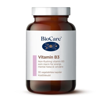 Vitamin B3 (Nikotinamid) 100mg, 30 Vegkapsler