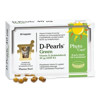 D-Pearls Green 40μg 80 kapsler