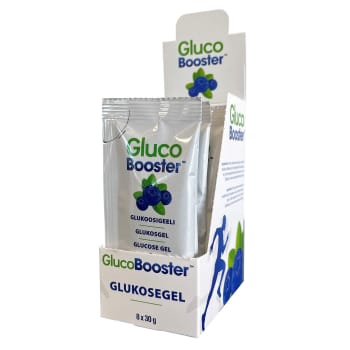 Glucobooster, GlukoseGel Blåbær 8 x 30g