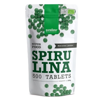 Purasana Spirulina økologisk 500 tabletter